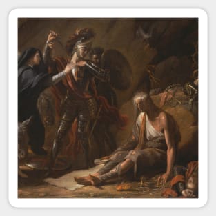 The Cave of Despair by Benjamin West Sticker